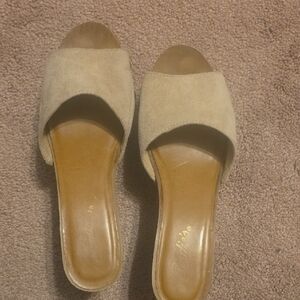 Candie's Tan Suede Mules